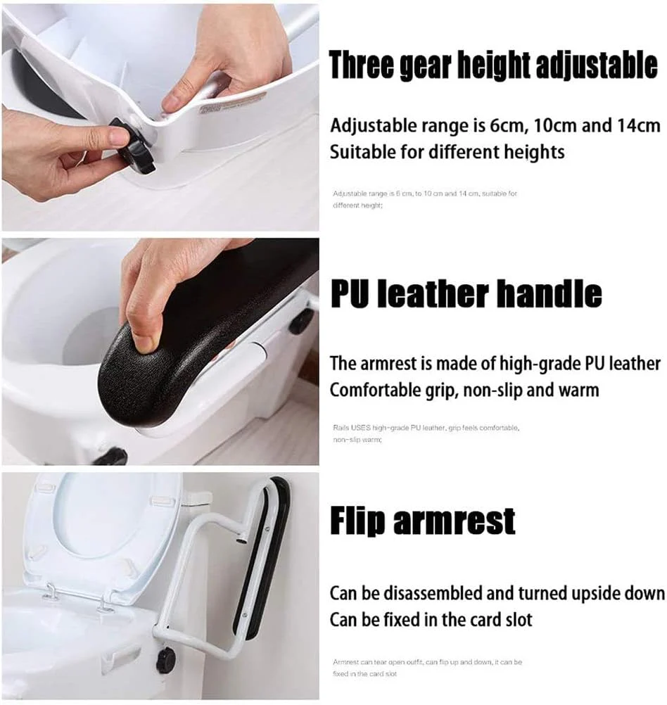Toilet Safety Seat with Handle - Image 4