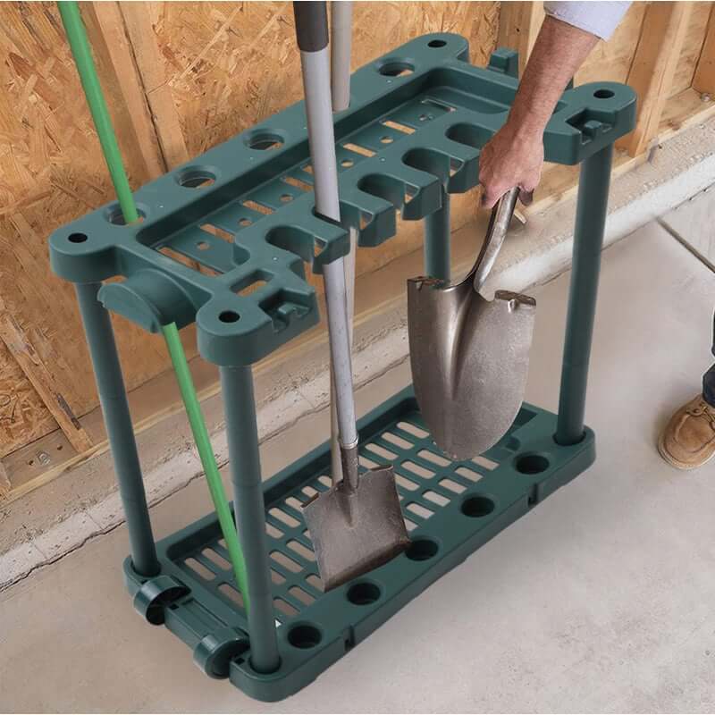 Garden Tools Rack Shovel Standing Storage Rack - Image 2