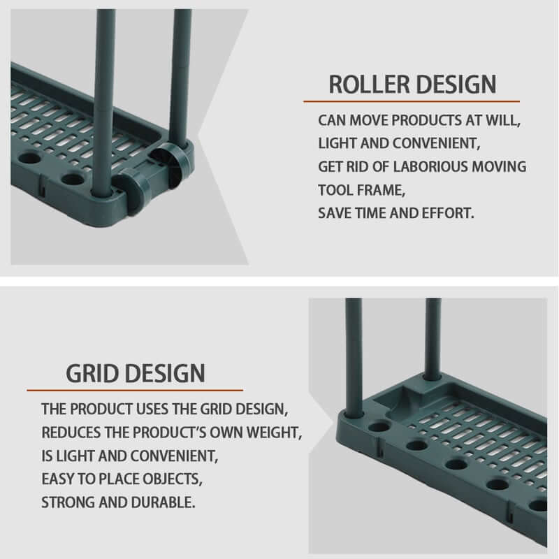 Garden Tools Rack Shovel Standing Storage Rack - Image 8