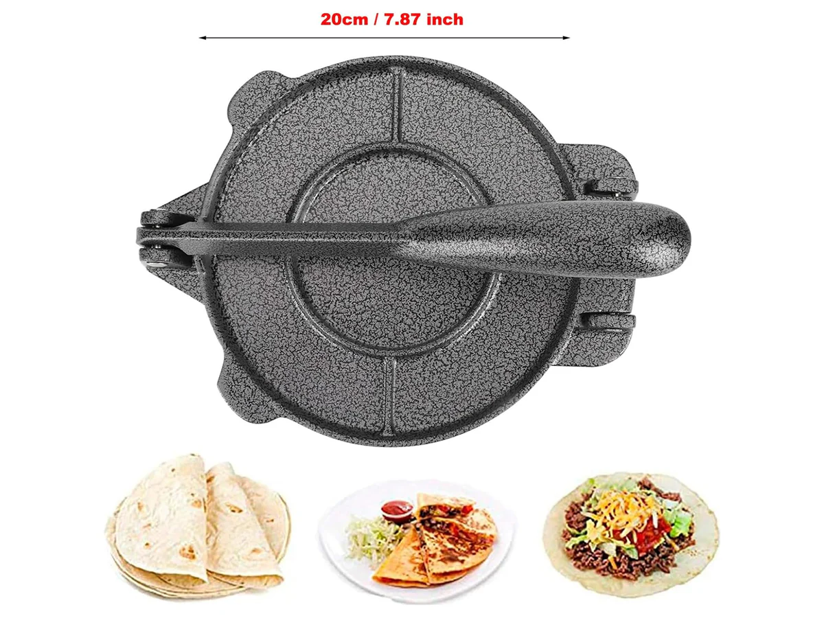20cm Cast Iron Tortilla Press with 100 Tortilla Press Papers - Image 5