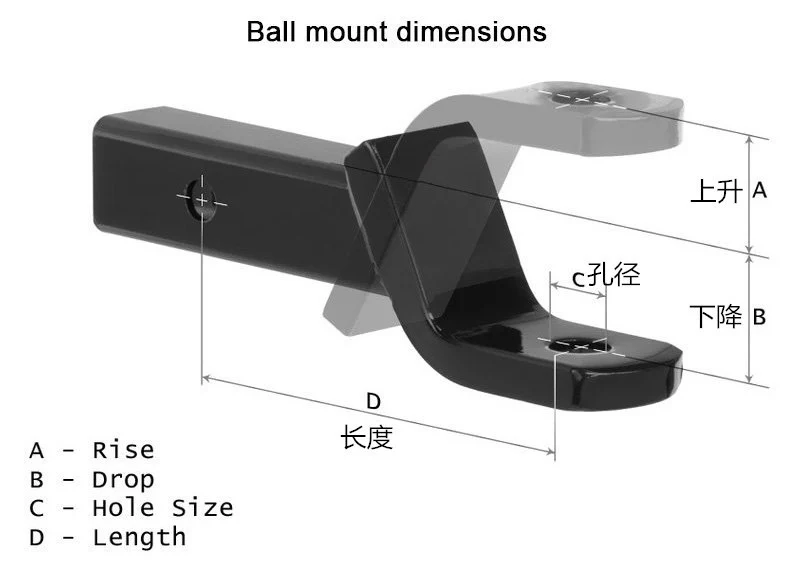 Trailer Hitch Mount with 2 Inch Ball - Image 6