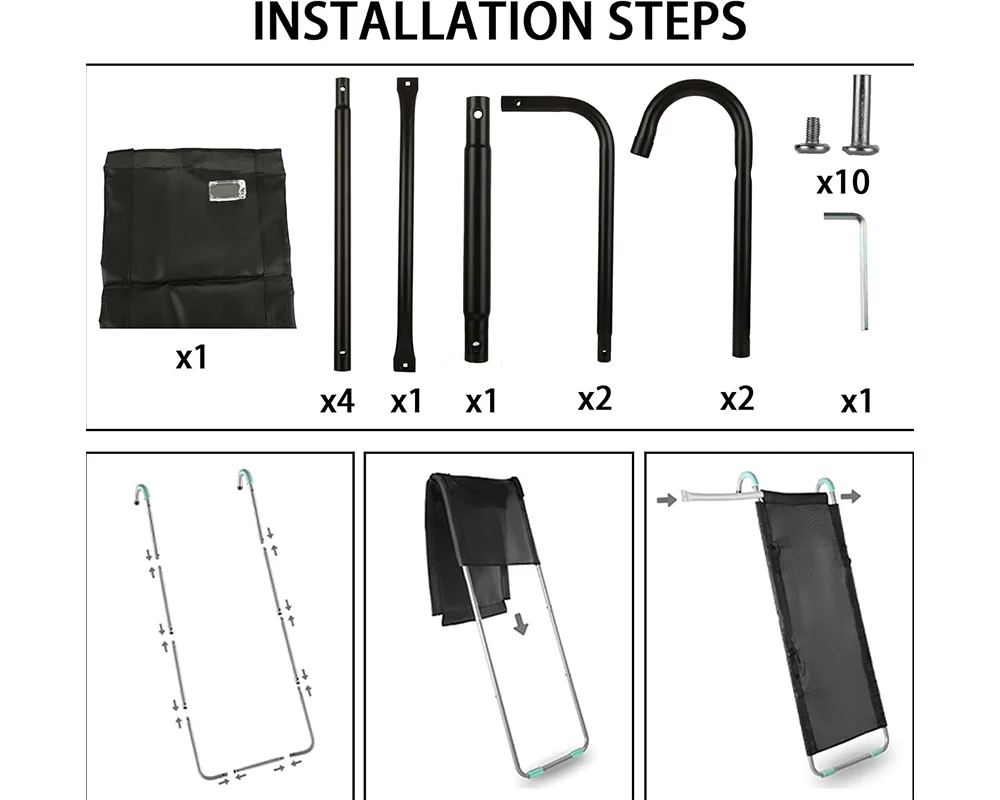 Trampoline Slide Ladder Ramp Kids Slide - Image 9