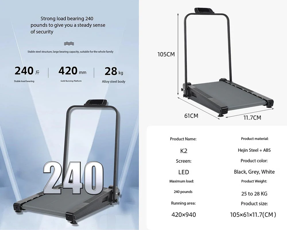 Treadmill Compact Flat Treadmill - Image 12