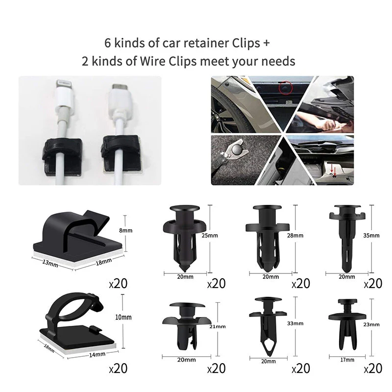 200Pcs Car Trim Removal Tools Kit - Image 4