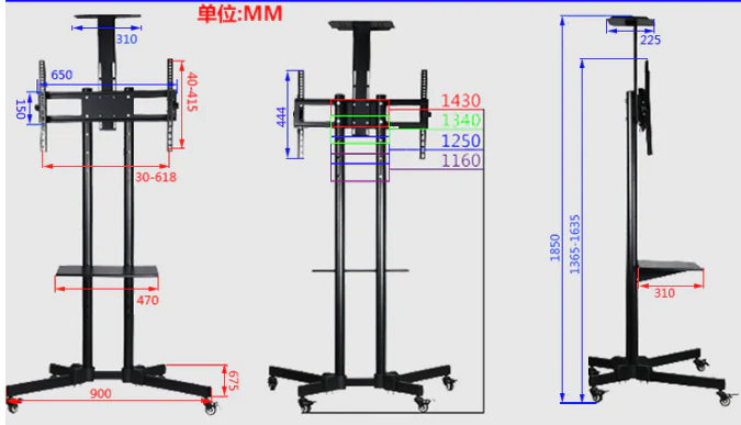 Tv Stand with wheels - Image 3