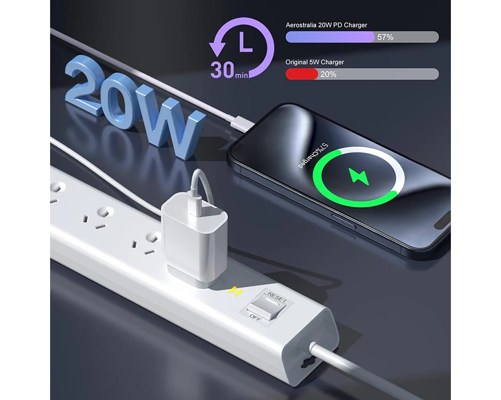 20W iPhone Fast Charger with USB-C to Lightning Cable - Image 6