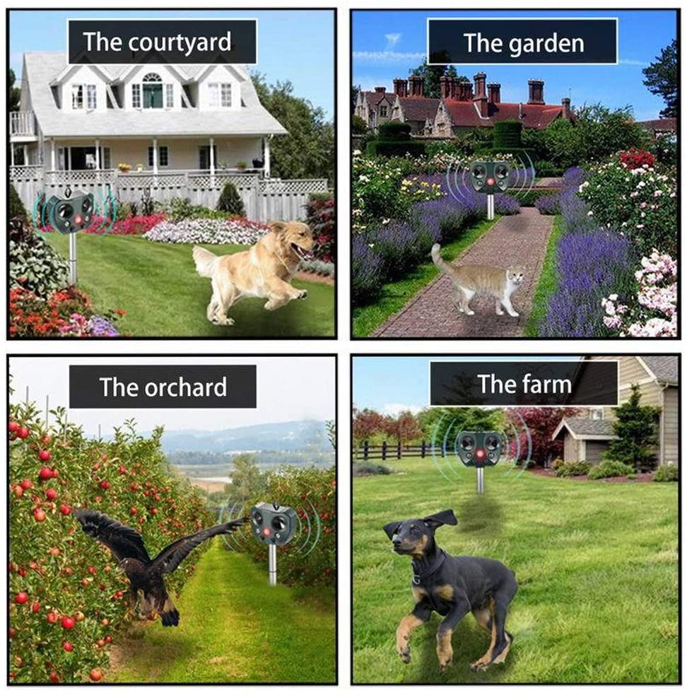 Ultrasonic Solar Powered Insect Animal Repeller Pir Dog Cat Scarer - Image 7