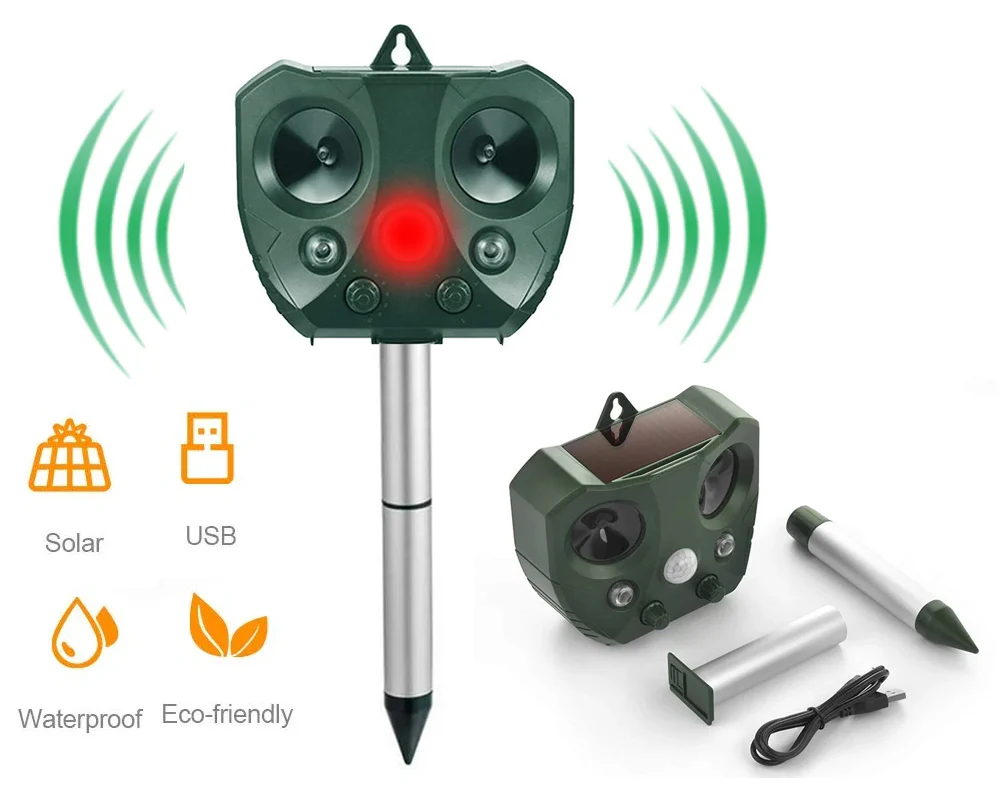 Ultrasonic Solar Powered Insect Animal Repeller Pir Dog Cat Scarer - Image 9