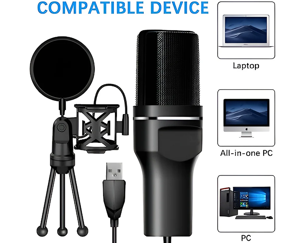 USB Condenser Microphone - USB Condenser Microphone Kit for PC & Gaming - Image 3