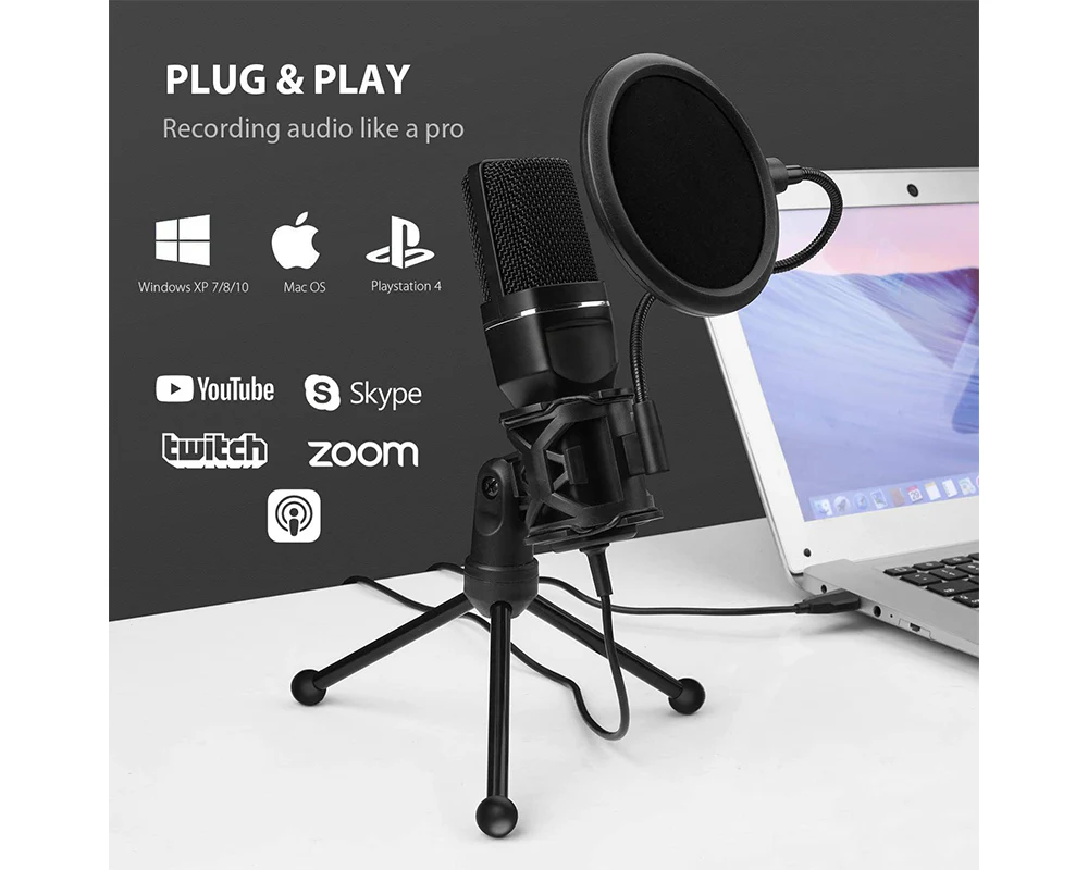 USB Condenser Microphone - USB Condenser Microphone Kit for PC & Gaming - Image 6