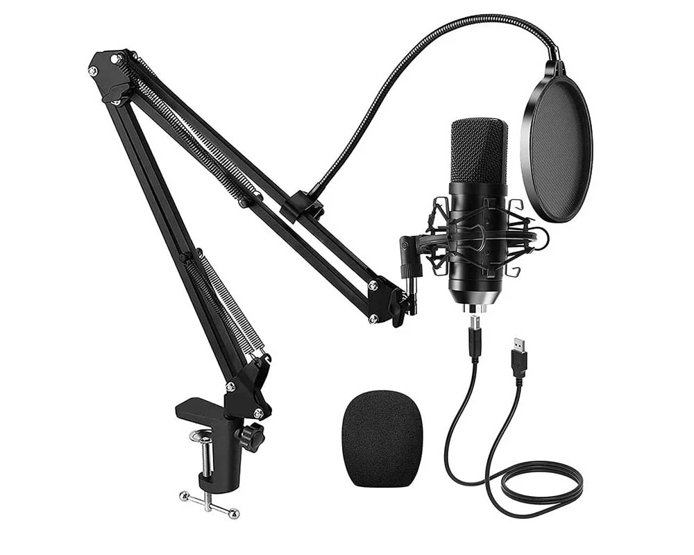 Usb Condenser Microphone Mic With Stand - Image 9