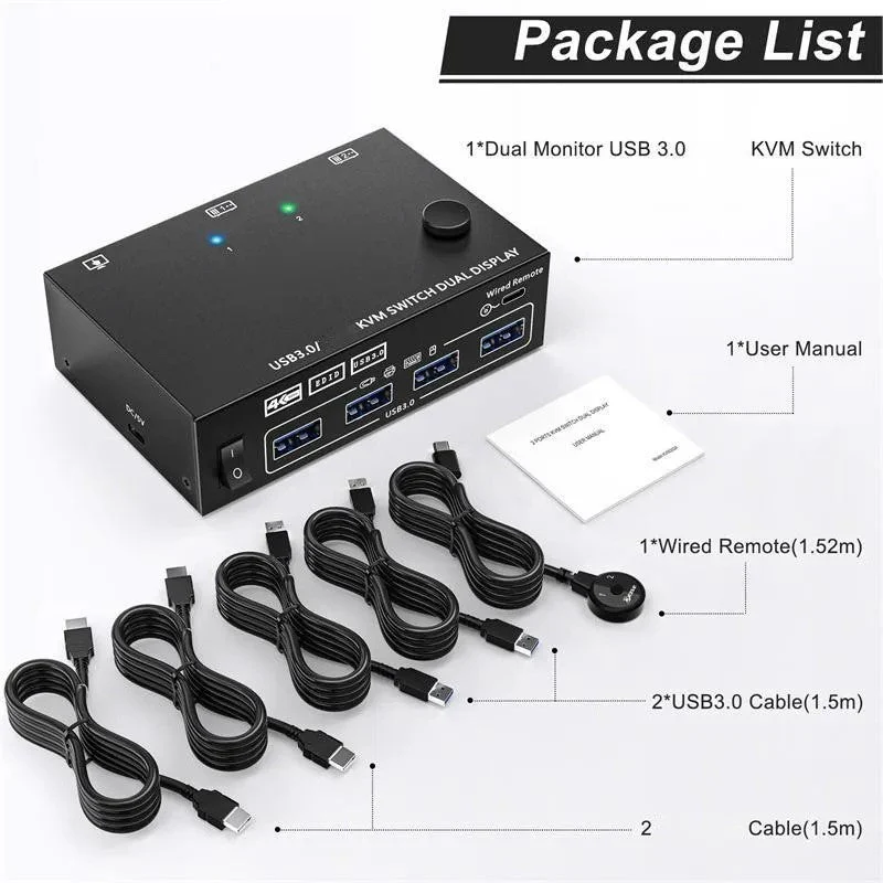 USB KVM Switch Splitter 4 Ports - Image 7