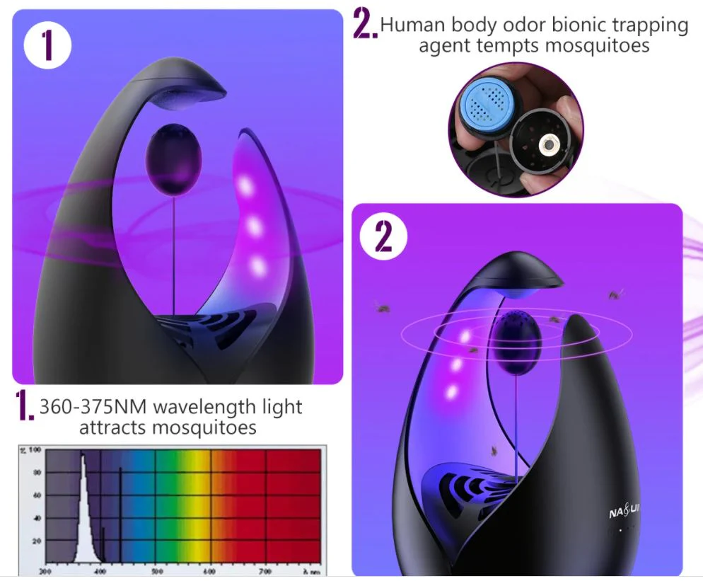 Mosquito Bug Zapper – USB Mosquito Bug Zapper with Timer & Touch - Image 3