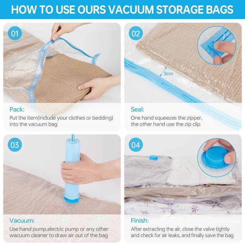 Vacuum Storage Bag 70 x 90cm 6pcs - Image 2