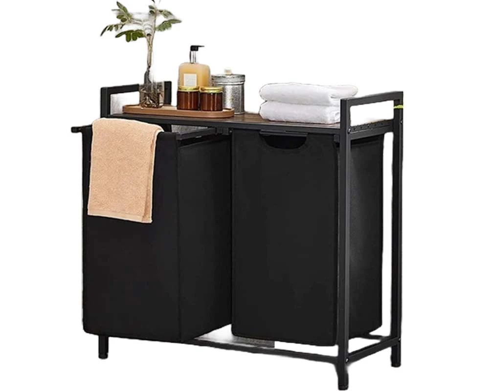 VASAGLE Laundry Basket Rack with Shelf - Image 9