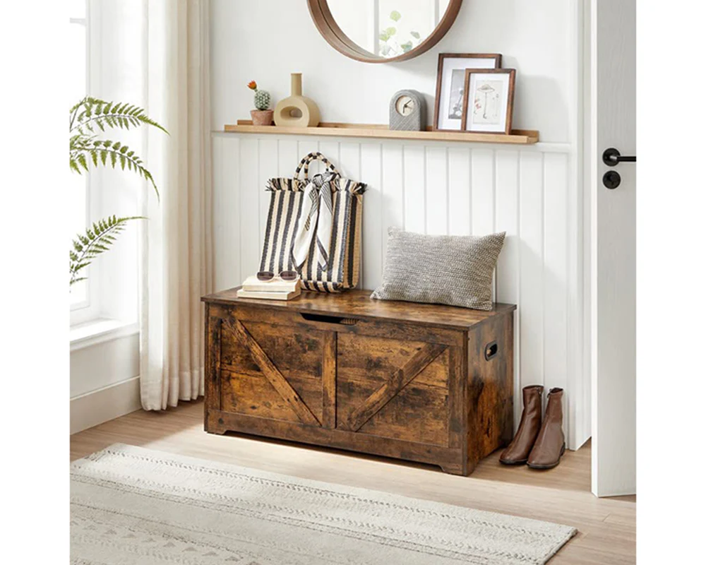 Vasagle Farmhouse Style Storage Bench - Image 8