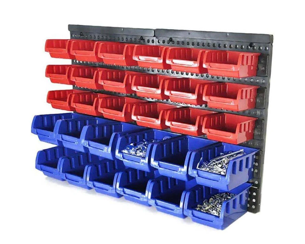 Wall Mounted Garage Organiser / Parts Rack With 30 Bins - Image 2