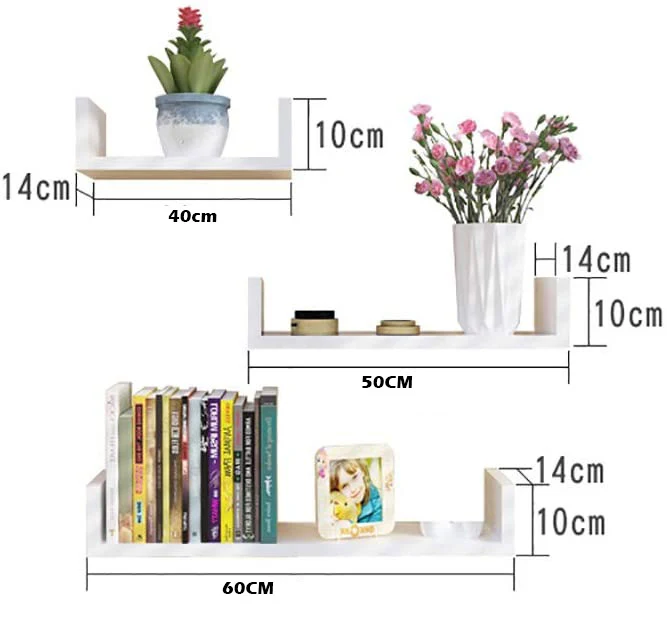 Wall Shelf Wall Shelves 3PCs/Set Floating Display Shelf - Image 4