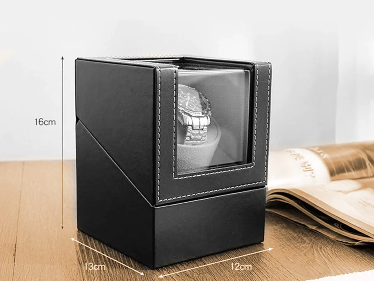 Automatic Watch Winder – Luxury Single Watch Winder Shaker Display Box - Image 5