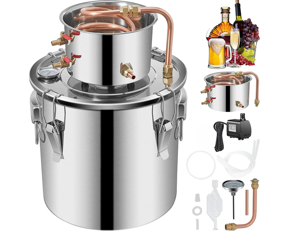 Alcohol Distiller Still Water Wine Spirits Brew Home 38L - Image 9