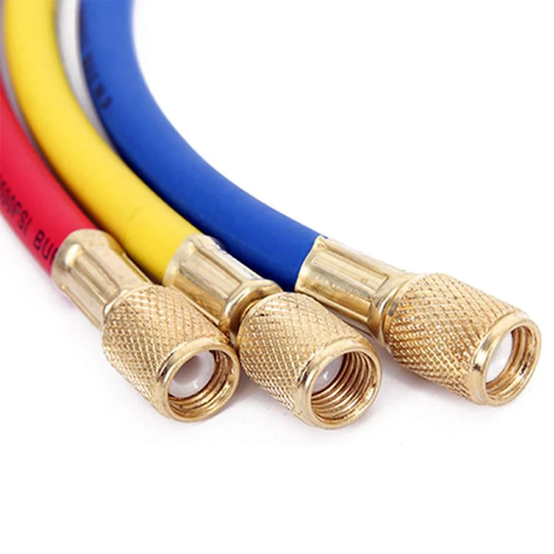 3 Way Refrigerant Gauge AC Diagnostic Manifold Freon Gauge Set - Image 3