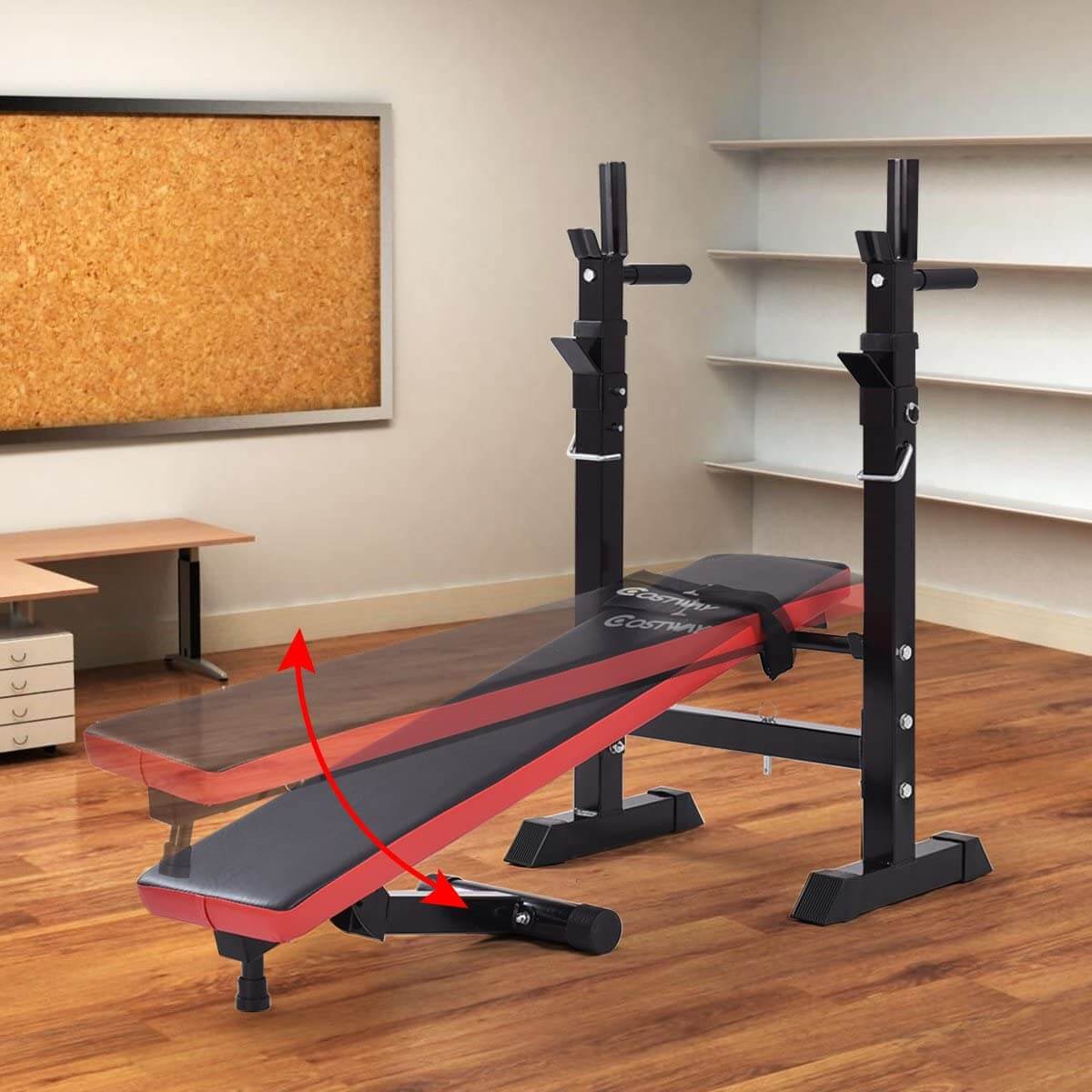 Weight Bench Adjustable Folding Workout Bench Barbell Rest