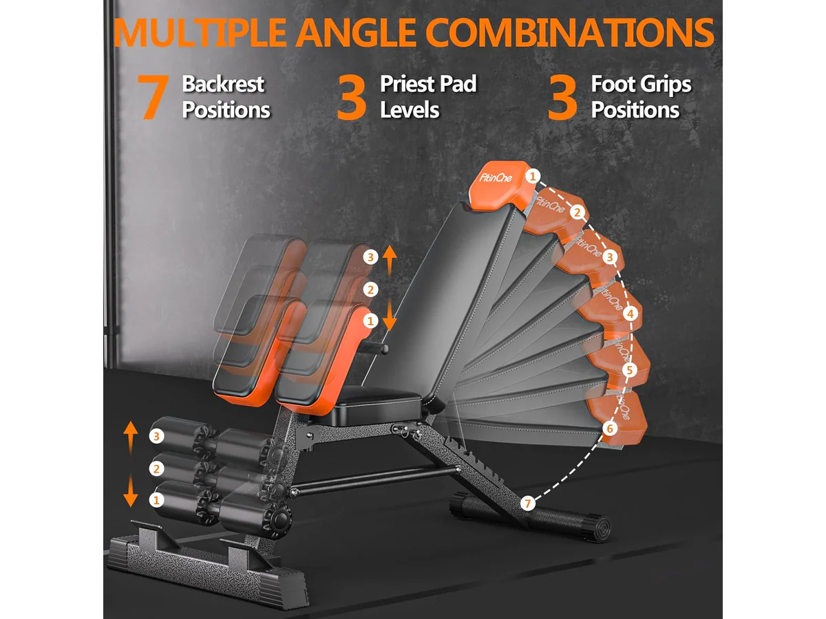 Multifunctional Adjustable Weight Bench - Image 6