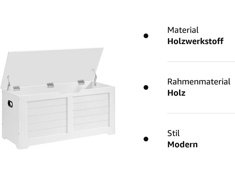 Storage Chest Bench, Storage Trunk with 2 Safety Hinges - Image 8