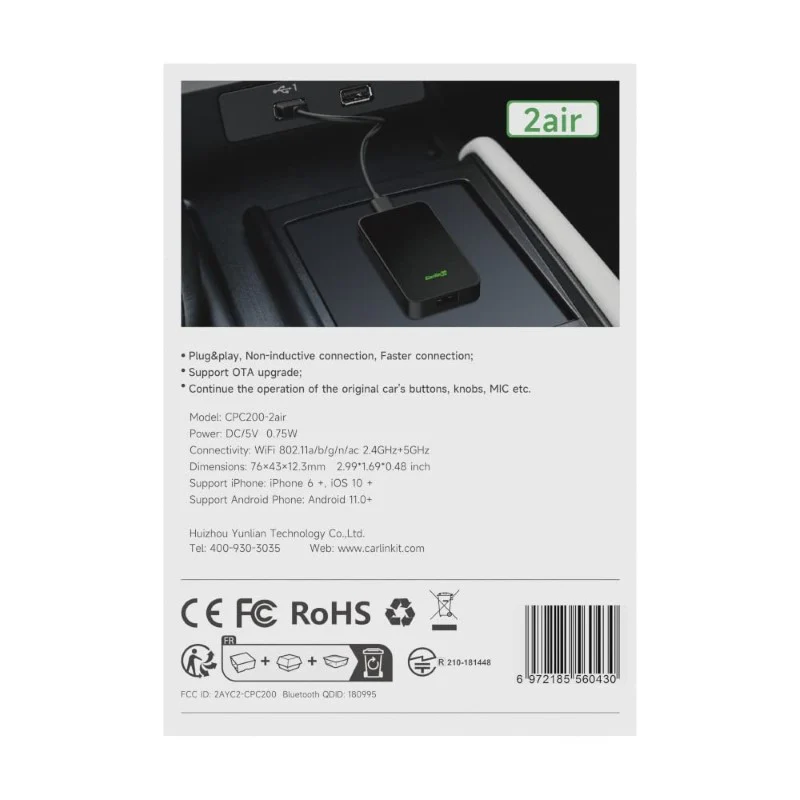 CarlinKit 5.0 Wireless CarPlay Adapter for Apple Android - Image 9