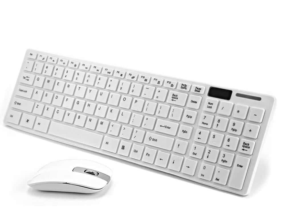 Wireless Keyboard Mouse  White - Image 2