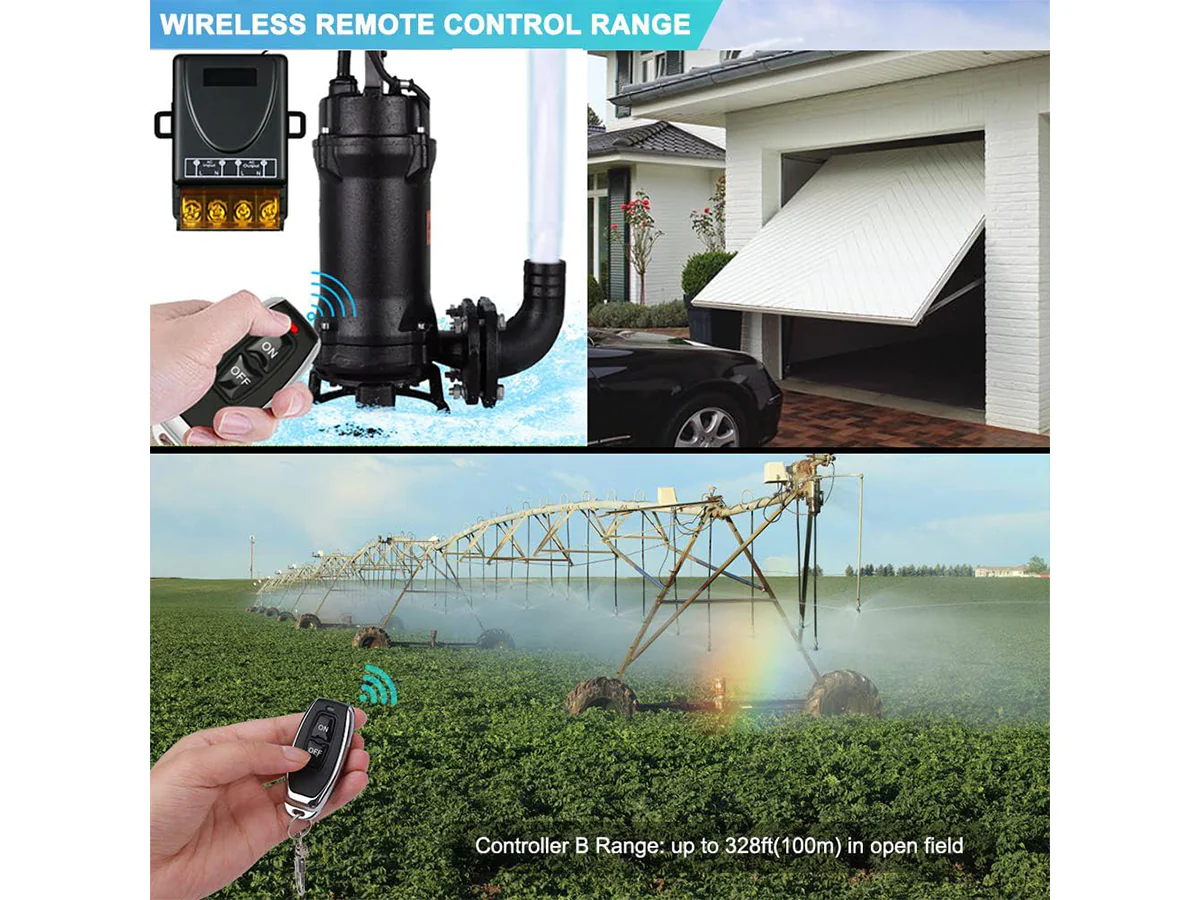 Wireless Remote Switch, RF Relay Switch, 30A Wireless Remote Switch - Image 3
