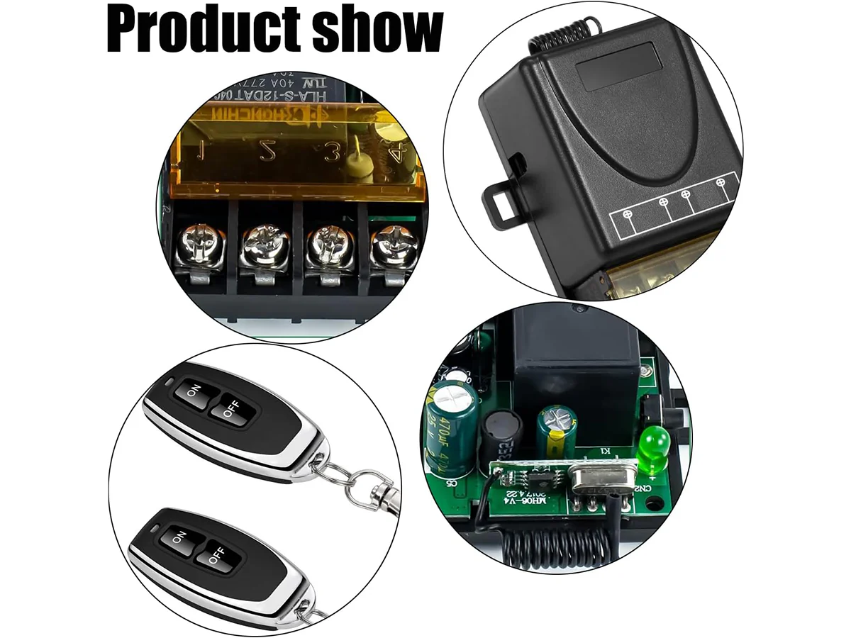 Wireless Remote Switch, RF Relay Switch, 30A Wireless Remote Switch - Image 4