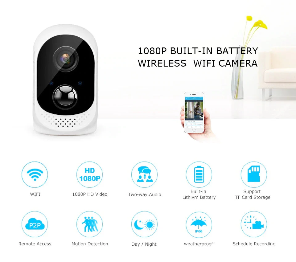 1080P Wireless Security Camera Battery Operated - Image 3