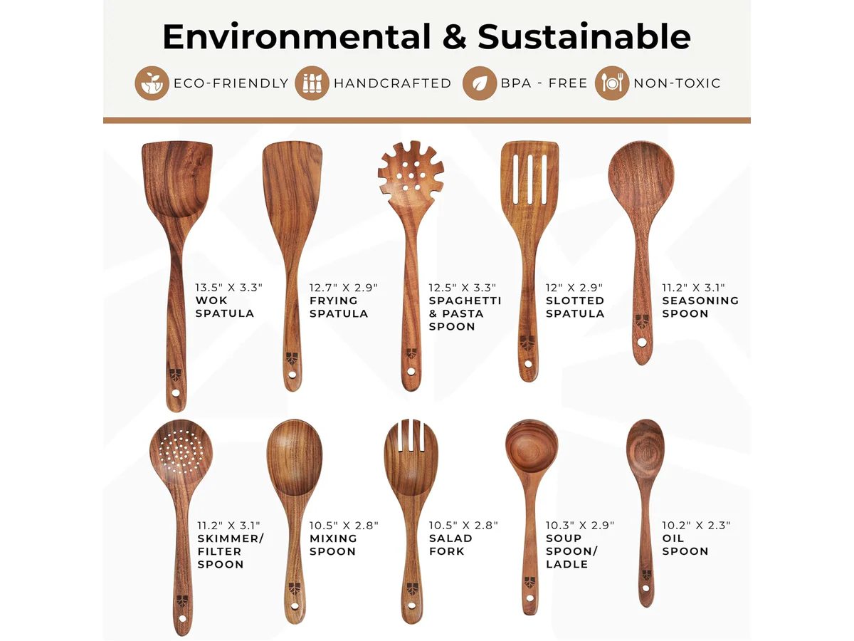 Wooden Kitchen Utensils Set - Image 7