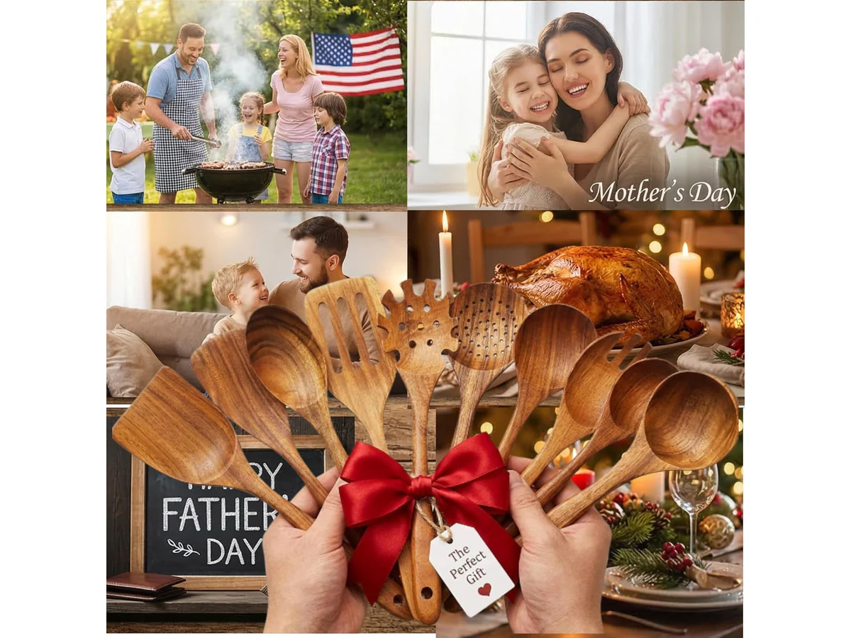 Wooden Kitchen Utensils Set - Image 8