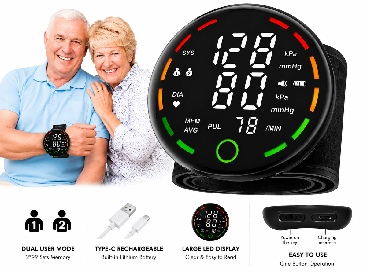 Rechargeable Wrist Blood Pressure Monitor - Image 2