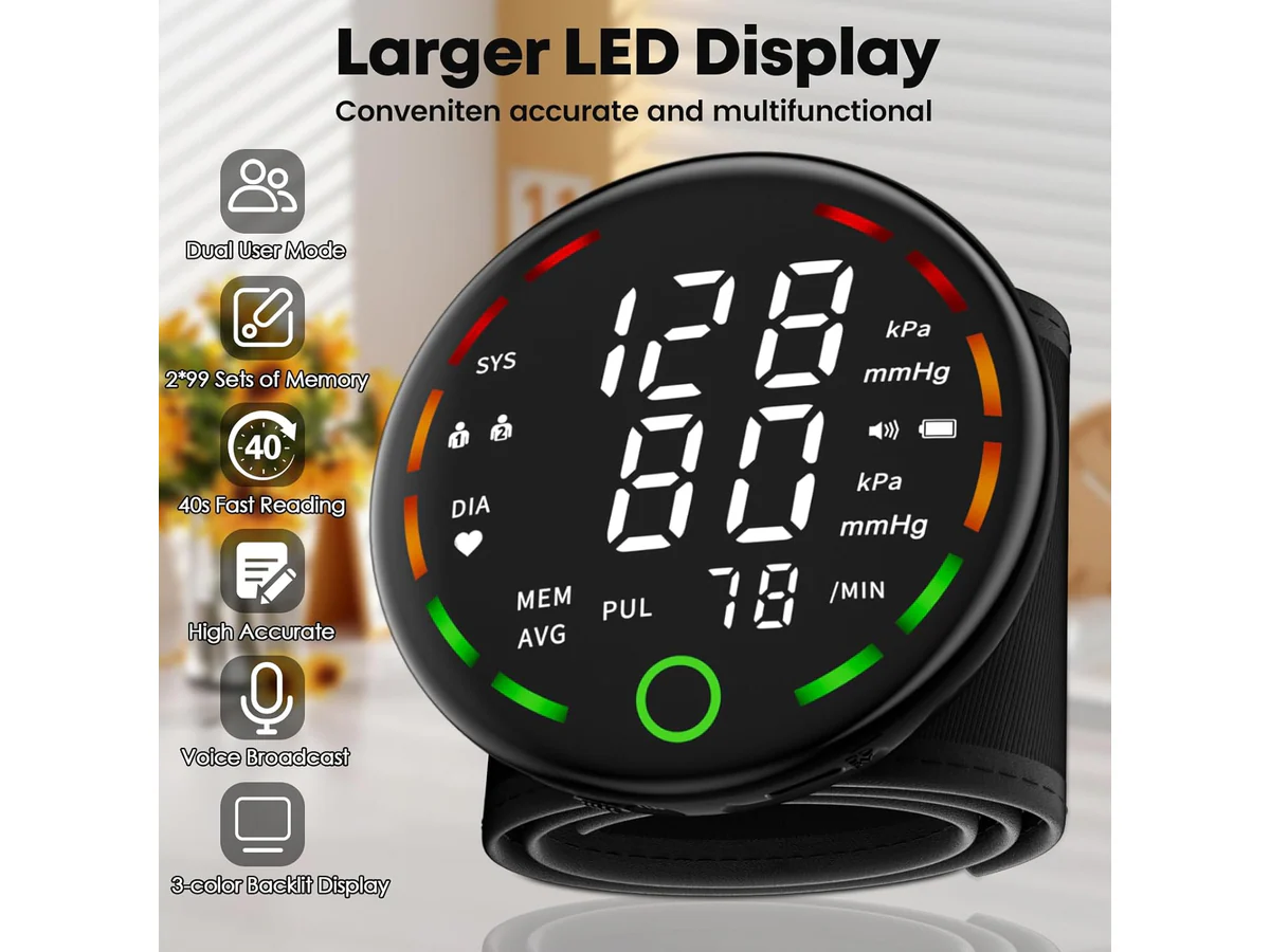 Rechargeable Wrist Blood Pressure Monitor - Image 5