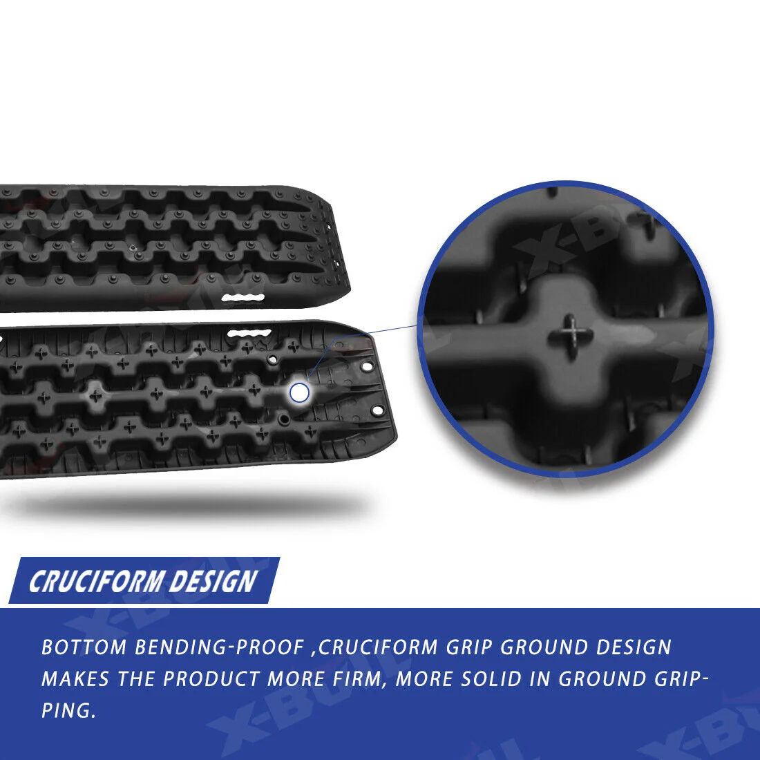 Recovery Tracks X-BULL – 3rd Gen Traction Boards for Sand Mud Snow 4WD Black - Image 10