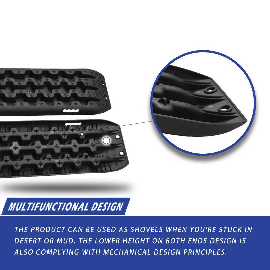Recovery Tracks X-BULL – 3rd Gen Traction Boards for Sand Mud Snow 4WD Black - Image 5
