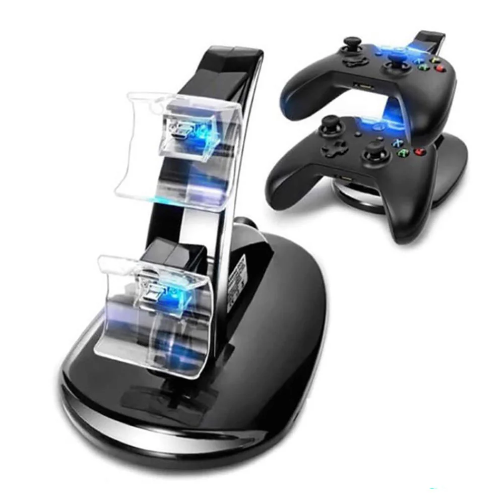 Dual Xbox One Controller Charging Dock with LED Indicator