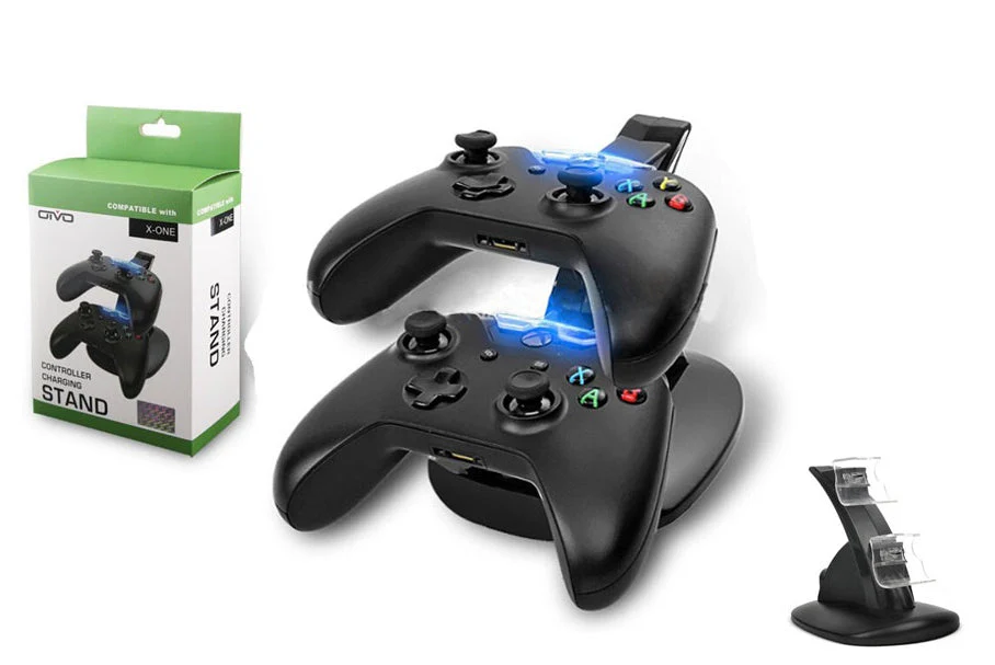 Dual Xbox One Controller Charging Dock with LED Indicator - Image 3
