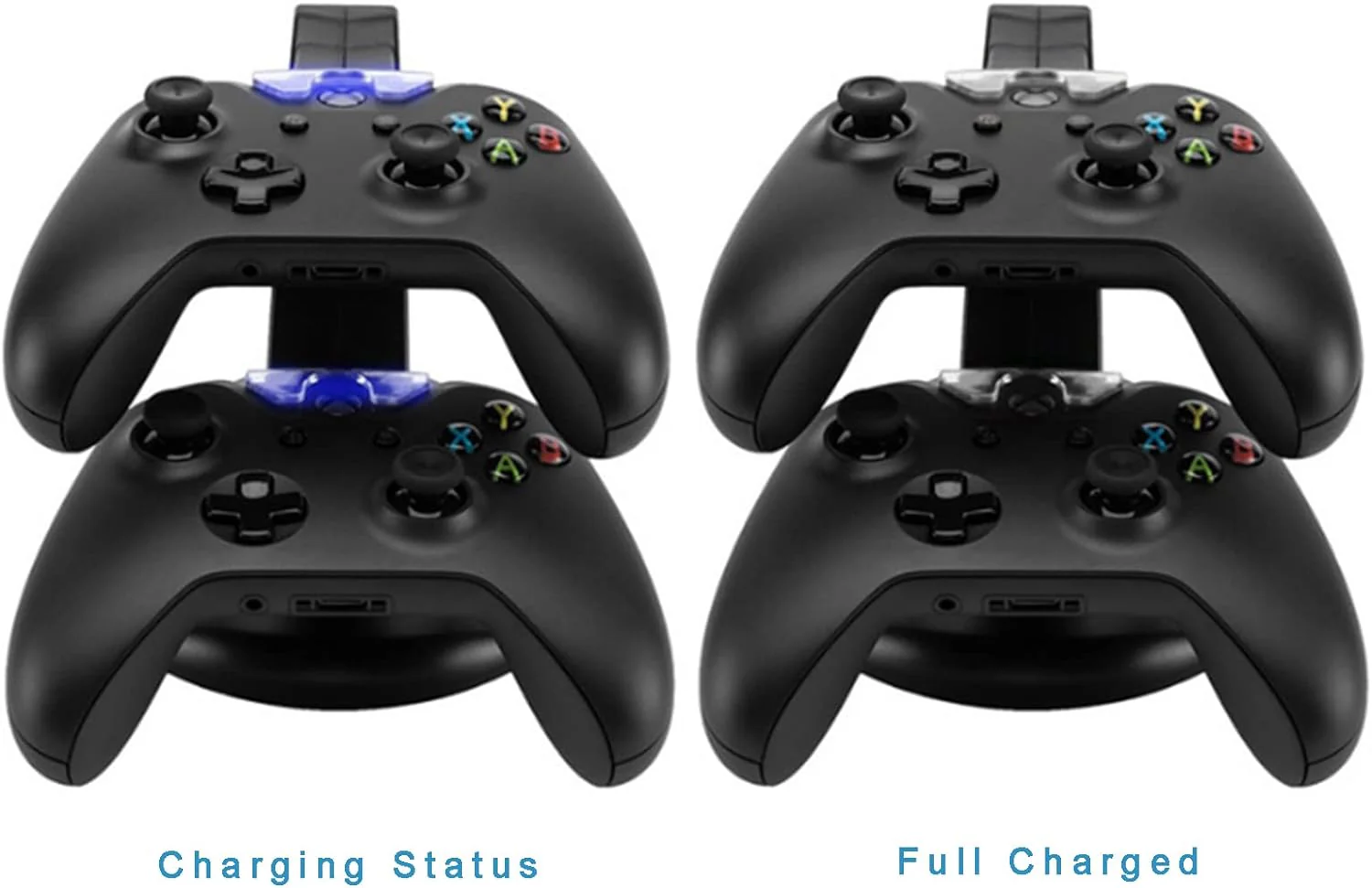 Dual Xbox One Controller Charging Dock with LED Indicator - Image 7