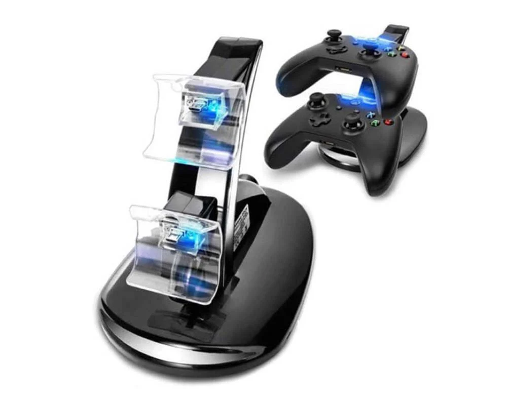 Dual Xbox One Controller Charging Dock with LED Indicator - Image 8