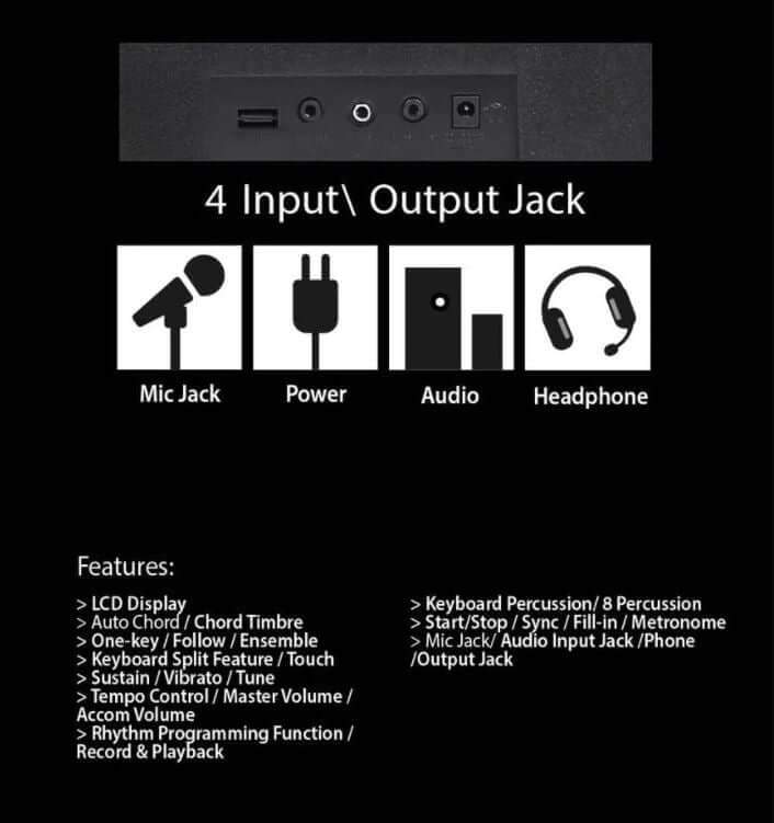 61 Key Keyboard Piano with Stand - Image 2
