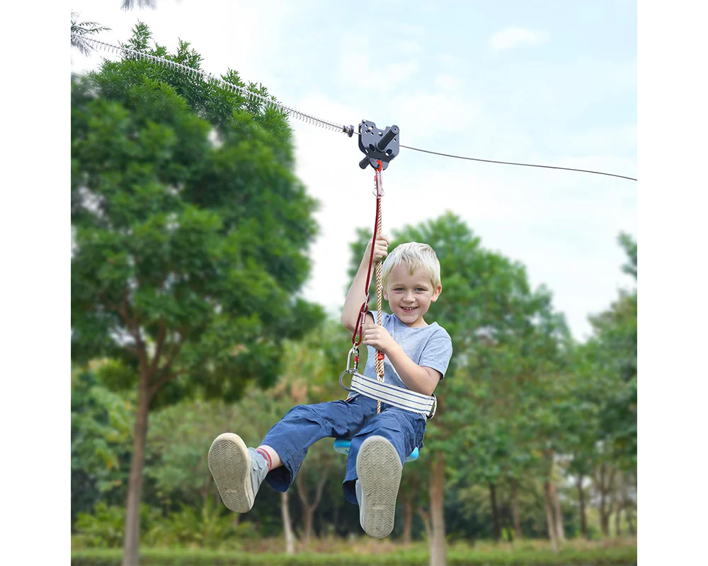 Zipline Kit for 100ft Outdoor Zipline Kit with Seat & Harness - Image 10