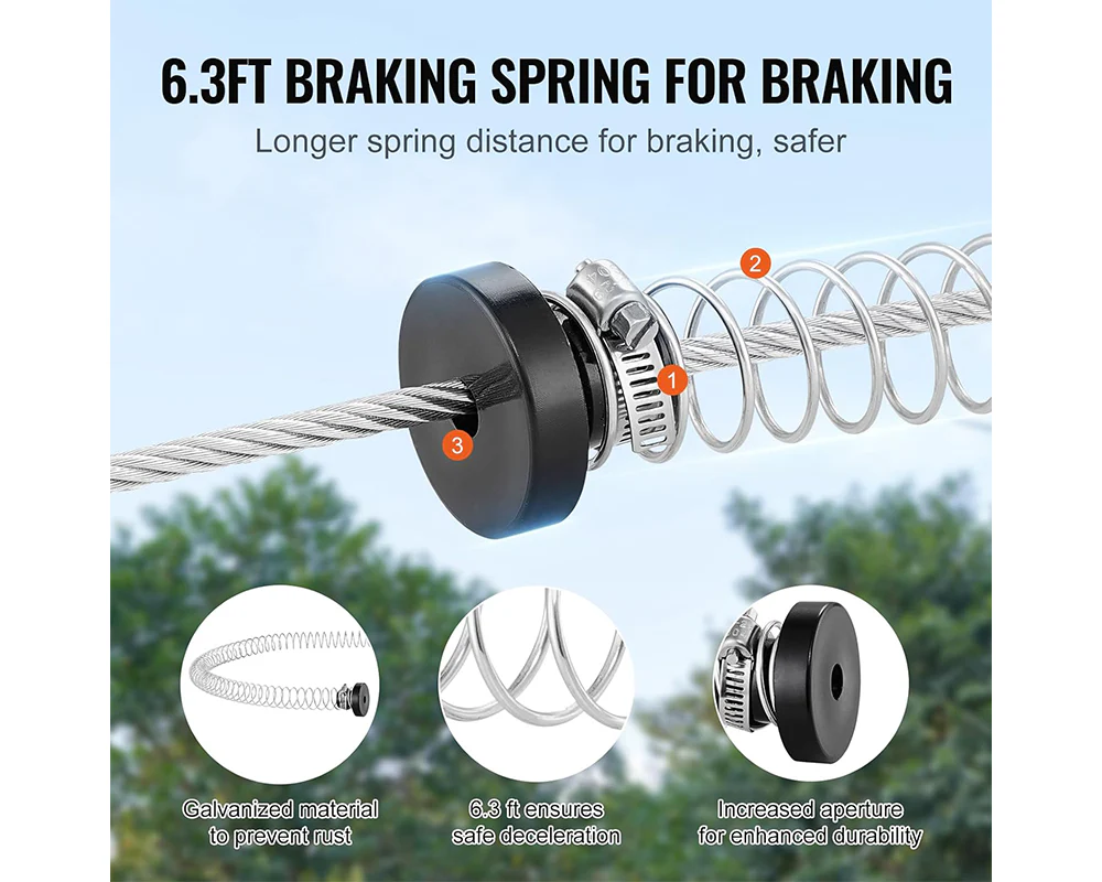 Zipline Kit for 100ft Outdoor Zipline Kit with Seat & Harness - Image 12