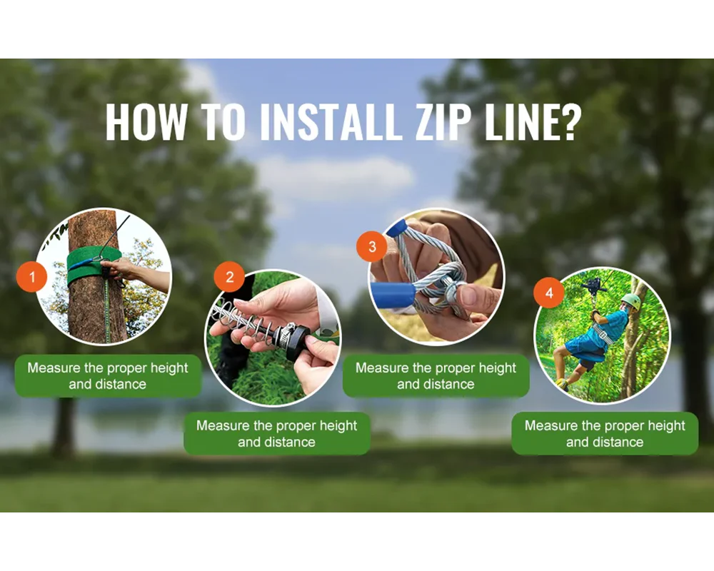 Zipline Kit for 100ft Outdoor Zipline Kit with Seat & Harness - Image 8